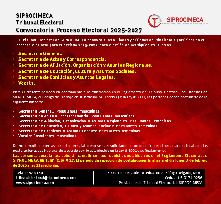 SIPROCIMECA TRIBUNAL ELECTORAL
