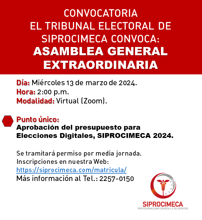 CONVOCATORIA 13 DE MARZO